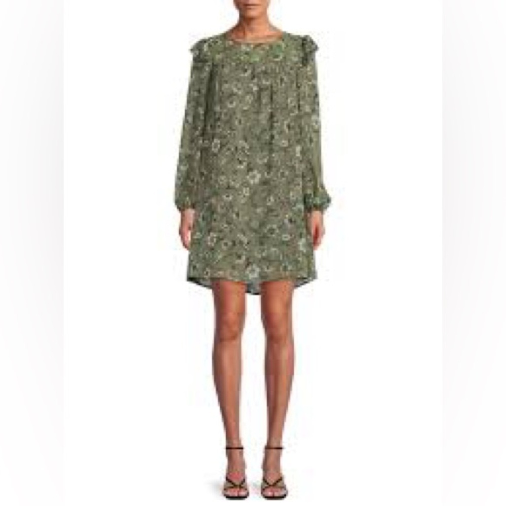 Time and Tru Women's Flutter Sleeve Babydoll Dress
